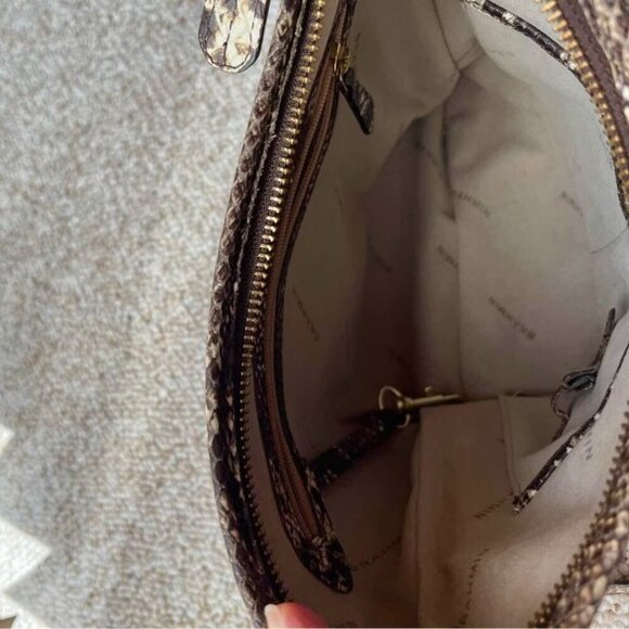 Brahmin Python Print Luxury Leather Shoulder or Crossbody Bag - Picture 7 of 12